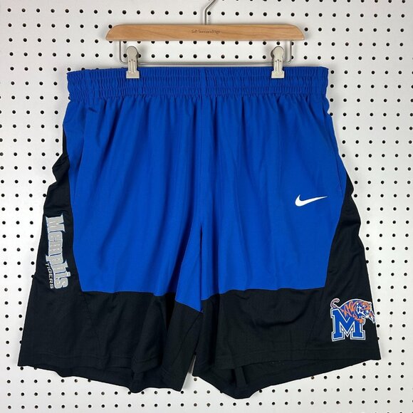 Nike Memphis Tigers Basketball Short 3XL Elite Workout Blue Black Penny Hardaway - Picture 1 of 8